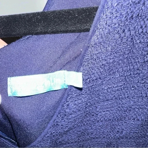 J McLaughlin Women’s  8 Navy Blue Estrella Dress Sleeveless V Neck Pockets Lined - Picture 3 of 7